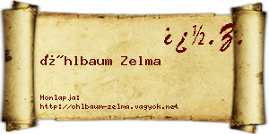 Öhlbaum Zelma névjegykártya